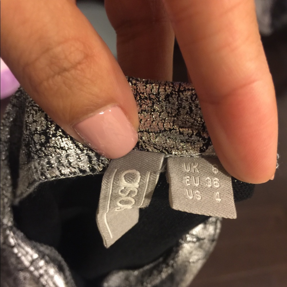 ASOS Distressed Metallic Crop Top - Picture 3 of 3